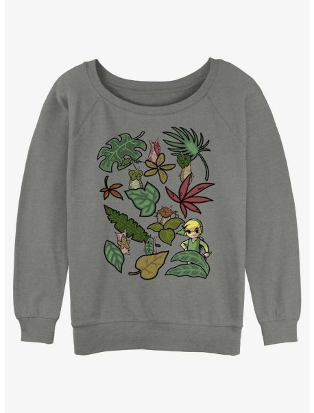 Sweaters The Legend Of Zelda Leafy Link Girls Slouchy Sweatshirt Girls