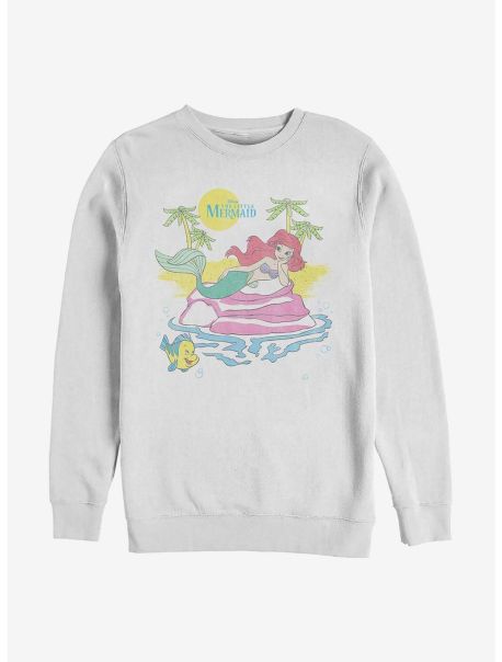 Disney The Little Mermaid Retro Beach Crew Sweatshirt Girls Sweaters