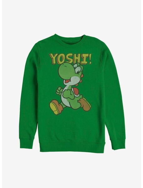 Girls Nintendo Running Yoshi Sweatshirt Sweaters