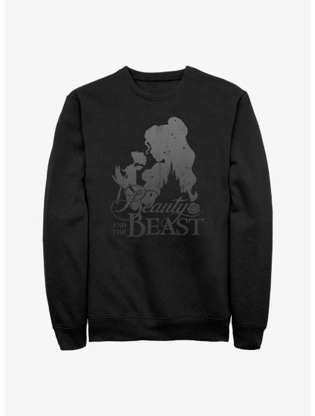 Girls Disney Beauty And The Beast Silhouette Sweatshirt Sweaters