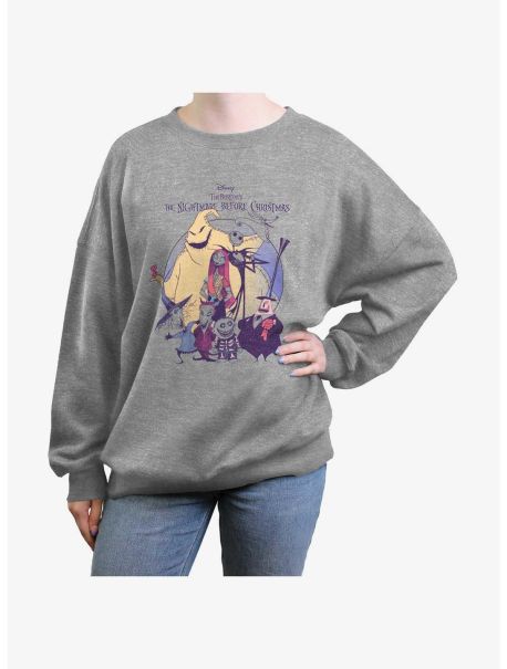 Girls Sweaters Disney The Nightmare Before Christmas Scary Squad Girls Oversized Sweatshirt