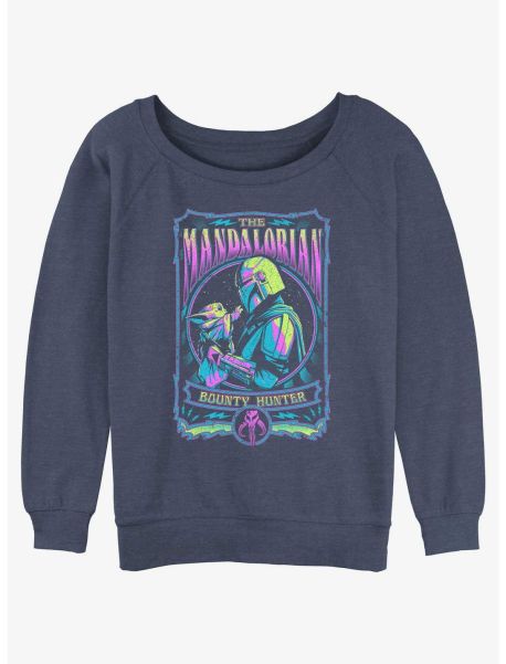 Star Wars The Mandalorian Trippy Bounty Hunter Girls Slouchy Sweatshirt Girls Sweaters