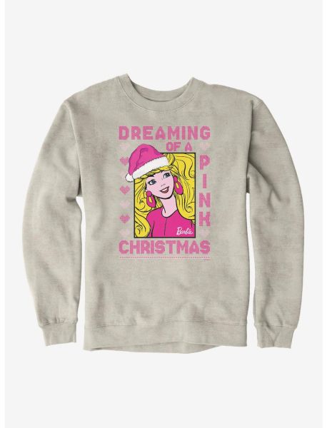 Sweaters Girls Barbie Dreaming Of A Pink Ugly Christmas Pattern Sweatshirt
