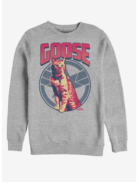 Marvel Captain Marvel Goose On The Loose Sweatshirt Girls Sweaters