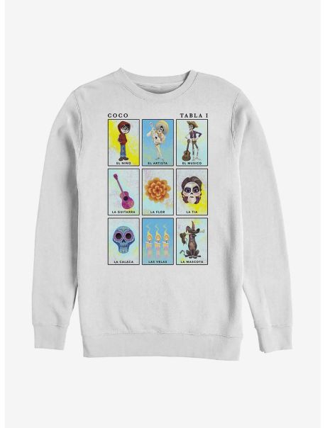 Disney Pixar Coco Card Art Crew Sweatshirt Sweaters Girls
