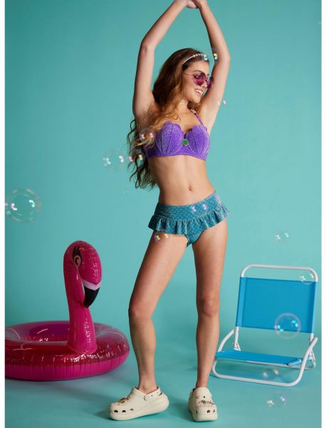 Disney The Little Mermaid Glitter Scale Skirted Swim Bottoms Swim Girls