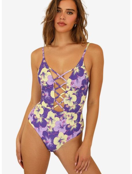 Dippin' Daisy's Bliss One Piece Hibiscus Punch Girls Swim