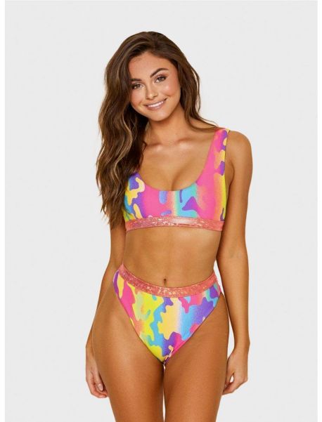 Dippin Daisys Ultra Swim Bottom Electric Camo Swim Girls