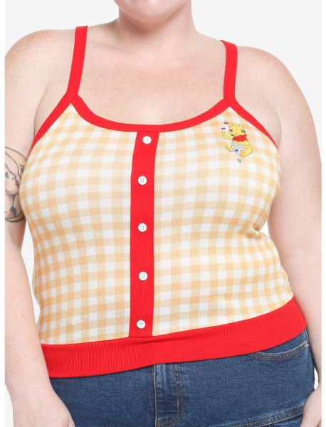 Tank Tops Disney Winnie The Pooh Gingham Girls Sweater Tank Top Plus Size Girls