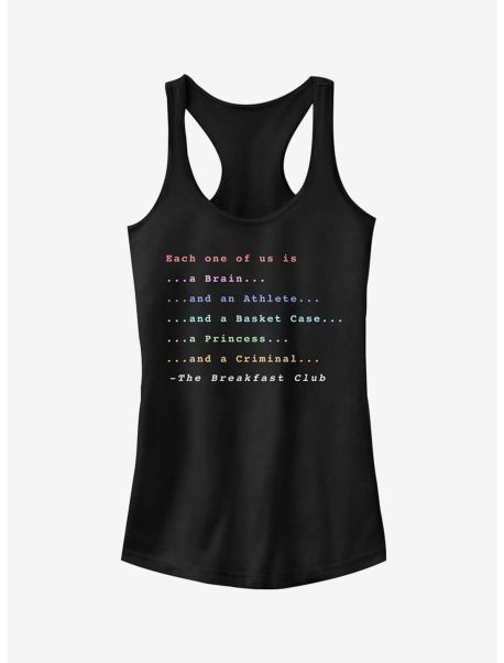 The Breakfast Club Each One Of Us Stereotype Girls Tank Top Girls Tank Tops
