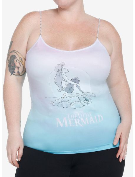 Her Universe Disney The Little Mermaid Ombre Pearl Strap Girls Cami Plus Size Girls Tank Tops