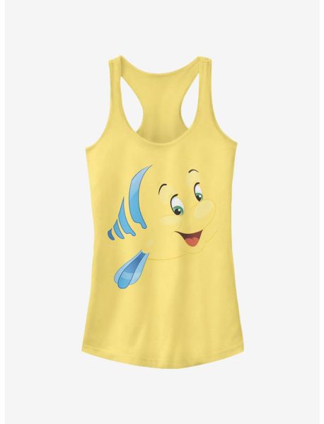 Disney The Little Mermaid Flounder Face Girls Tank Girls Tank Tops