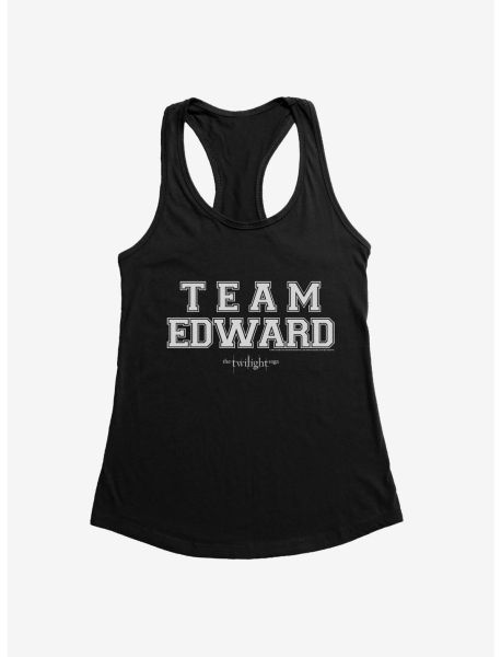 Girls Twilight Team Edward Collegiate Font Girls Tank Tank Tops