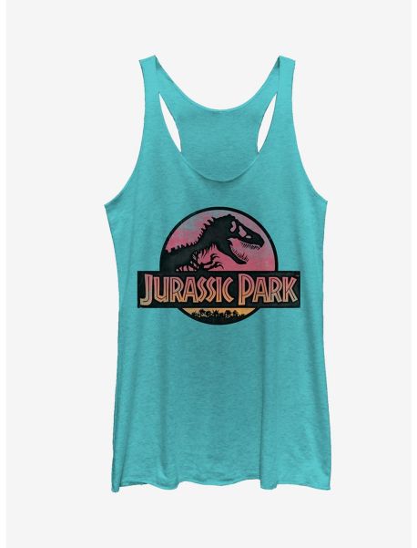 Jurassic Park Sunset Logo Girls Tank Top Tank Tops Girls