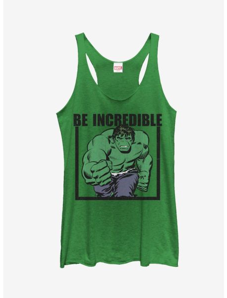 Girls Marvel Hulk Be Incredible Girls Tanks Tank Tops