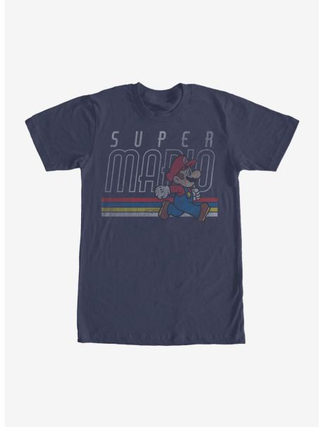 Nintendo Super Mario Classic Stripes T-Shirt Girls Tank Tops