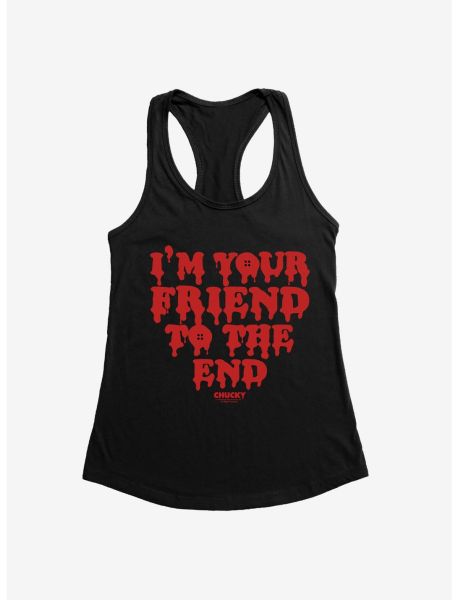 Girls Chucky I'm Your Friend To The End Girls Tank Tank Tops