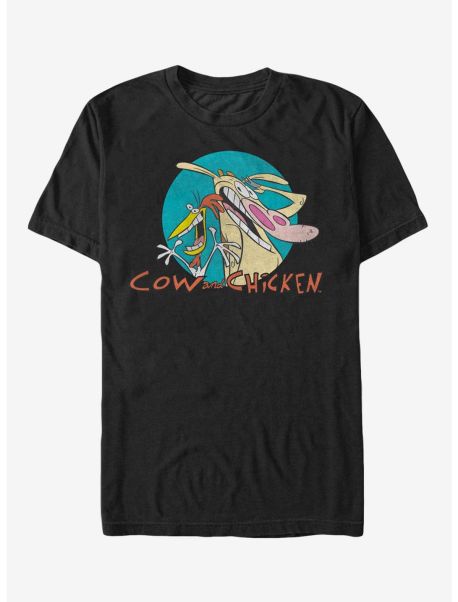 Tank Tops Cow And Chicken Logo T-Shirt Girls