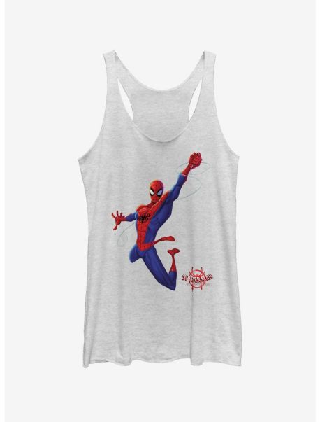 Tank Tops Marvel Spider-Man: Into The Spider-Verse Real Spider-Man Heathered Girls Tank Top Girls