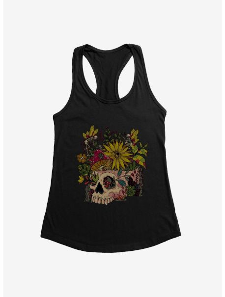 Girls Cottagecore Krista Staggs Skelefae Garden Girls Tank Tank Tops