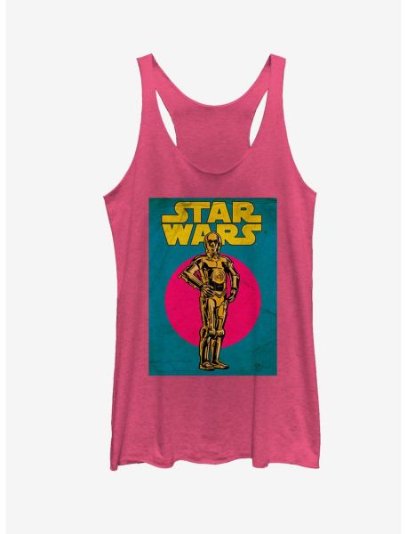 Girls Tank Tops Star Wars C-3Po Trading Card Girls Tanks