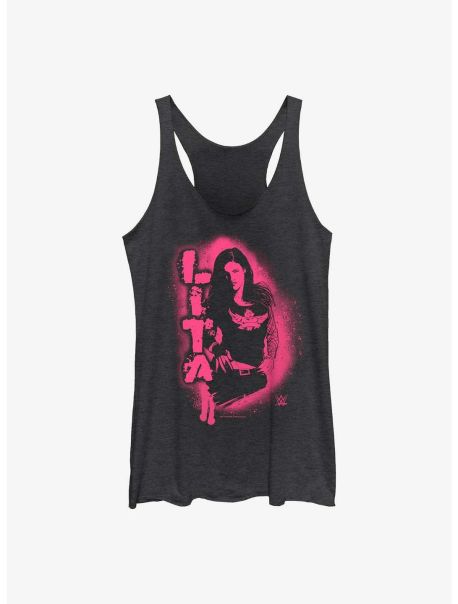 Girls Tank Tops Wwe Lita Stencil Portrait Girls Tank