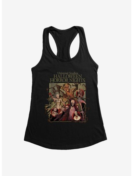 Girls Halloween Horror Nights Monsters Group Photo Girls Tank Tank Tops