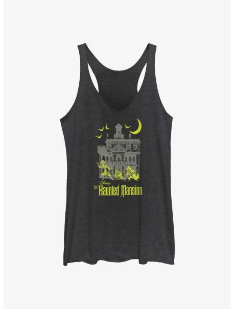 Tank Tops Girls Disney Haunted Mansion Moon Night Hitchhike Girls Tank