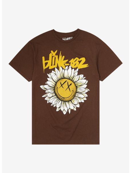 Girls Tees Blink-182 Sunflower Face Logo Boyfriend Fit Girls T-Shirt