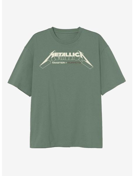 Girls Tees Metallica Master Of Puppets Green T-Shirt