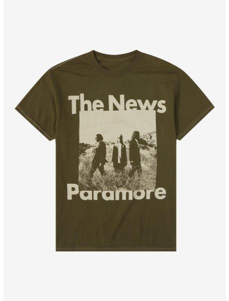 Girls Paramore The News Pigment Wash T-Shirt Tees