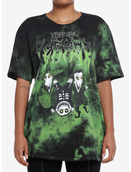 Girls Tees The Nightmare Before Christmas Oogie's Boys Trio Tie-Dye Girls Oversized T-Shirt