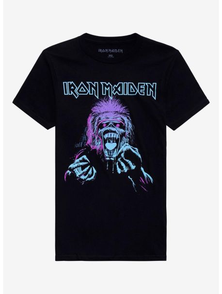 Tees Iron Maiden Pastel Eddie Boyfriend Fit Girls T-Shirt Girls