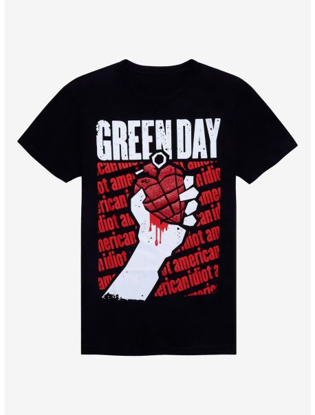 Girls Green Day American Idiot Boyfriend Fit Girls T-Shirt Tees