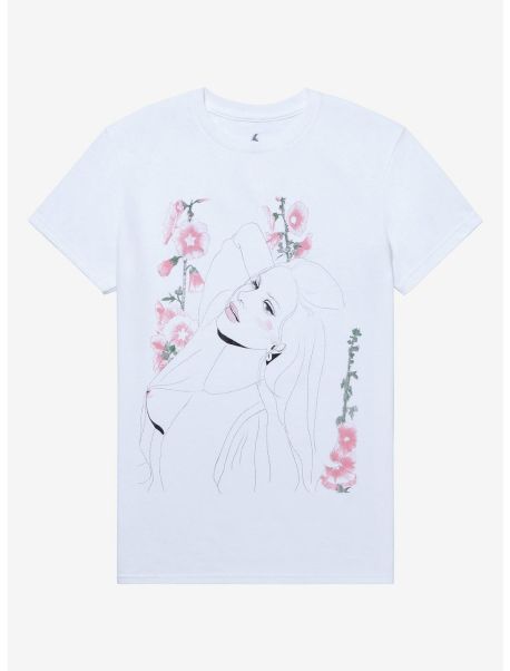 Tees Girls Lana Del Rey Line Art Boyfriend Fit Girls T-Shirt