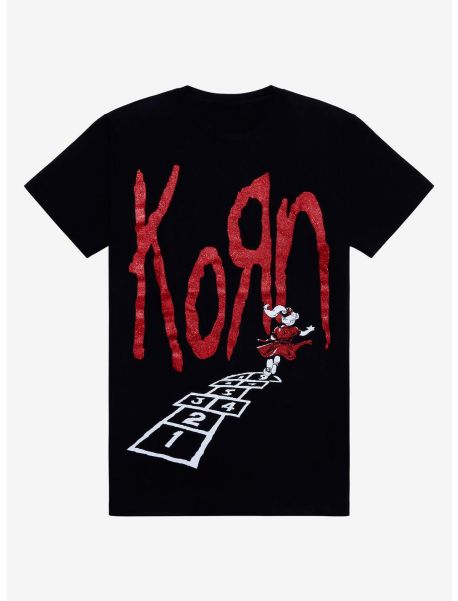 Korn Glitter Boyfriend Fit Girls T-Shirt Girls Tees