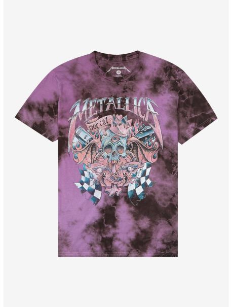 Metallica Norcal Skull Tie-Dye Girls T-Shirt Girls Tees