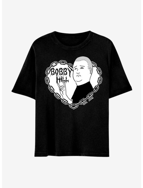 Tees Girls King Of The Hill Bobby Heart Boyfriend Fit Girls T-Shirt