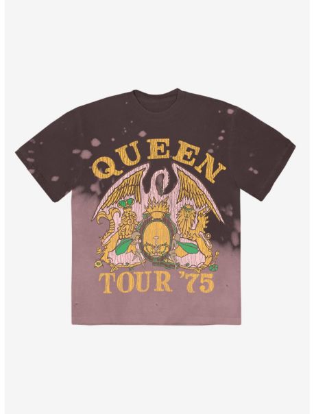 Girls Queen '75 Tour Dip-Dye Boyfriend Fit Girls T-Shirt Tees