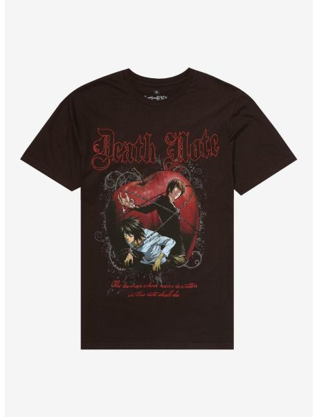 Death Note Light & L Goth Boyfriend Fit Girls T-Shirt Tees Girls