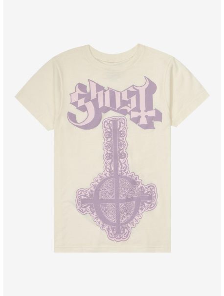 Tees Ghost Pastel Grucifix Boyfriend Fit Girls T-Shirt Girls