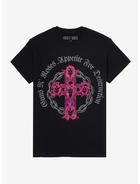 Tees Girls Guns N' Roses Appetite For Destruction Boyfriend Fit Girls T-Shirt