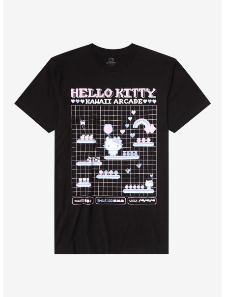 Tees Girls Hello Kitty Arcade 8-Bit Boyfriend Fit Girls T-Shirt