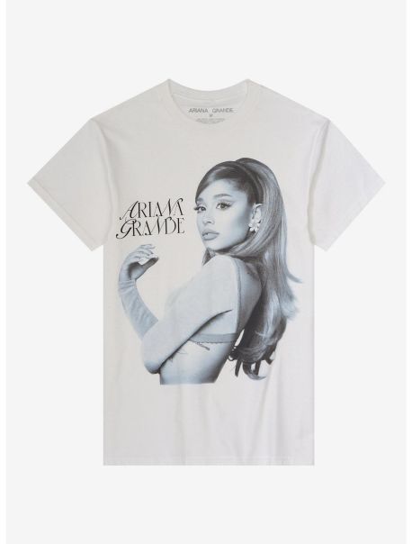 Ariana Grande Positions Portrait Boyfriend Fit Girls T-Shirt Tees Girls