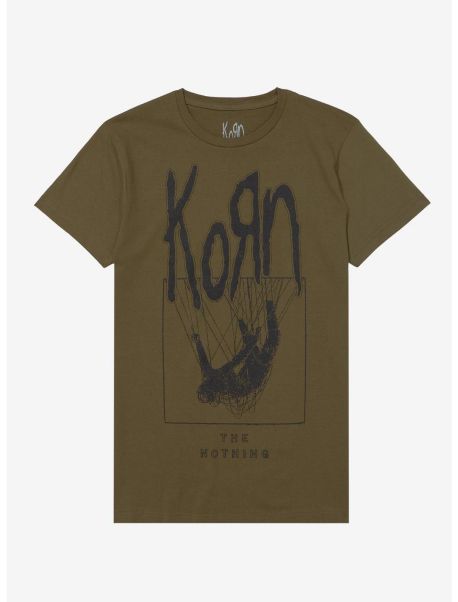Tees Girls Korn The Nothing Green Boyfriend Fit Girls T-Shirt