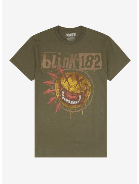 Blink-182 Smile Face With Teeth Boyfriend Fit Girls T-Shirt Tees Girls