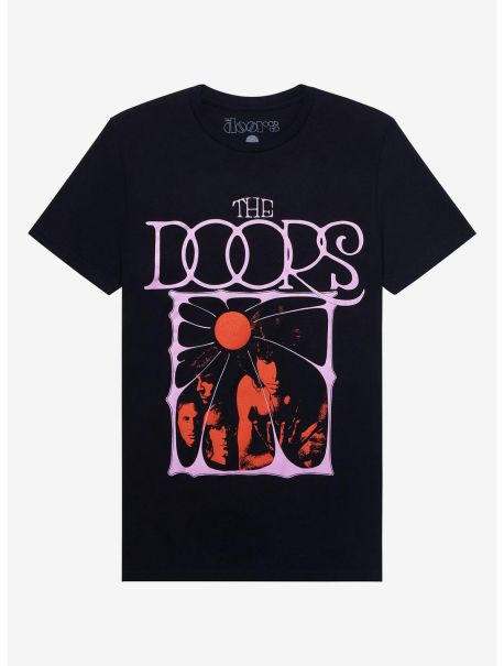 The Doors Sun Group Portrait Boyfriend Fit Girls T-Shirt Girls Tees