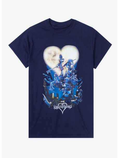 Girls Tees Kingdom Hearts Poster Boyfriend Fit Girls T-Shirt