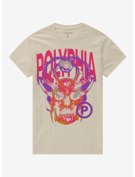 Tees Polyphuia Horned Skull Boyfriend Fit Girls T-Shirt Girls