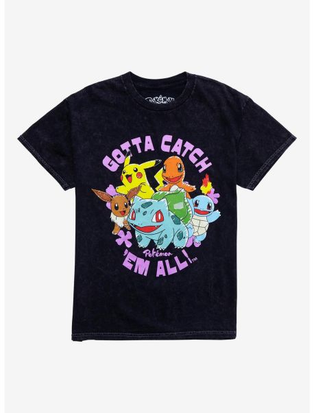 Tees Pokemon Catch 'Em All Boyfriend Fit Girls T-Shirt Girls